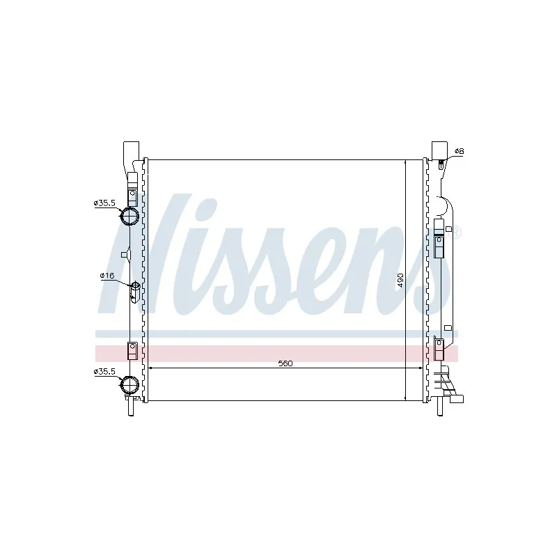 Radiateur, refroidissement du moteur NISSENS 698545