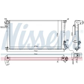 Radiateur, refroidissement du moteur NISSENS 698681