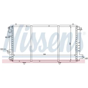 Radiateur, refroidissement du moteur NISSENS