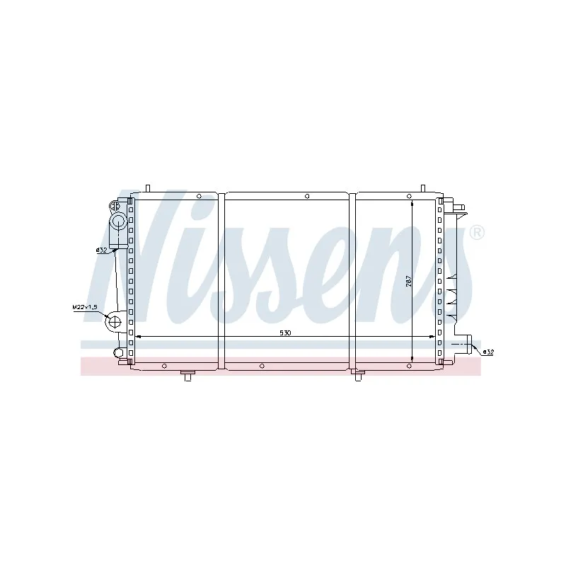 Radiateur, refroidissement du moteur NISSENS 698714