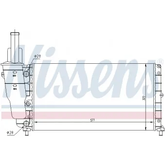 Radiateur, refroidissement du moteur NISSENS 698778
