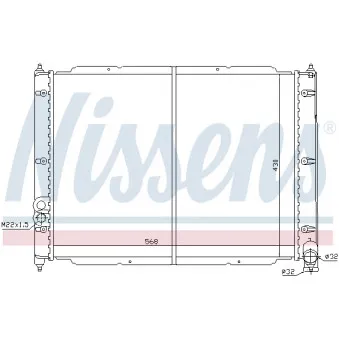 Radiateur, refroidissement du moteur NISSENS 698802