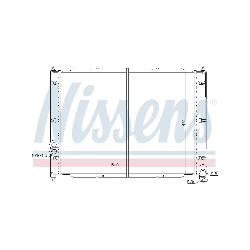 Radiateur, refroidissement du moteur NISSENS 698802