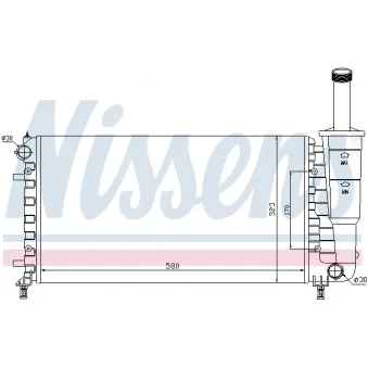 Radiateur, refroidissement du moteur NISSENS 699025