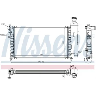 Radiateur, refroidissement du moteur NISSENS 699104