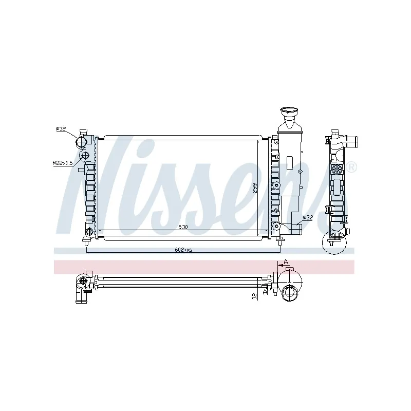 Radiateur, refroidissement du moteur NISSENS 699104