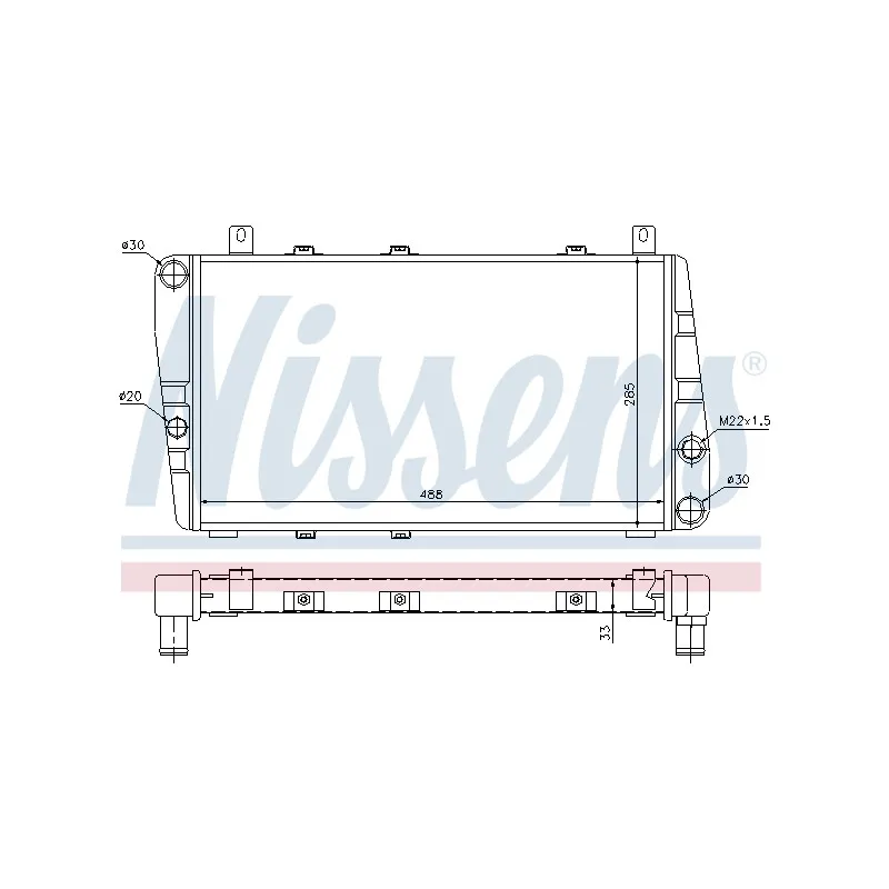 Radiateur, refroidissement du moteur NISSENS 699386