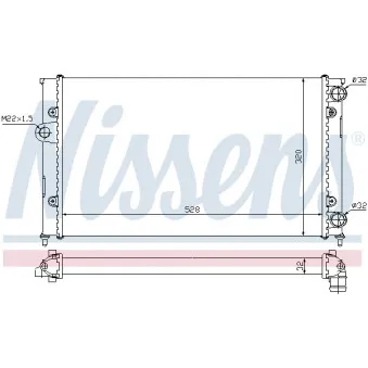 Radiateur, refroidissement du moteur NISSENS 699397