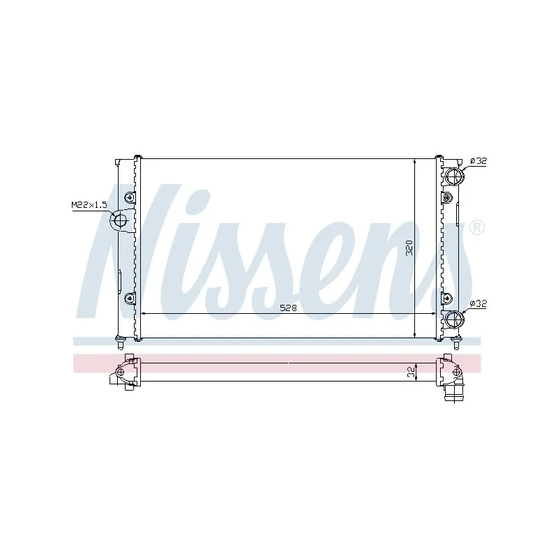 Radiateur, refroidissement du moteur NISSENS 699397