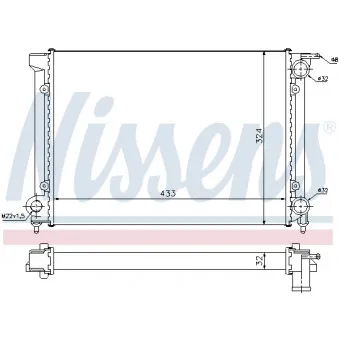 Radiateur, refroidissement du moteur NISSENS