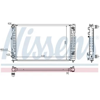 Radiateur, refroidissement du moteur NISSENS 699409
