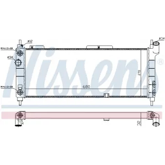 Radiateur, refroidissement du moteur NISSENS 699458