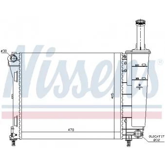 Radiateur, refroidissement du moteur NISSENS 699518