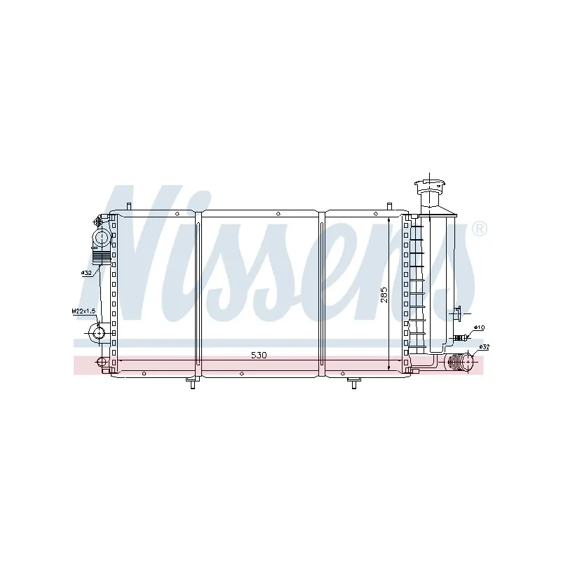 Radiateur, refroidissement du moteur NISSENS 699527