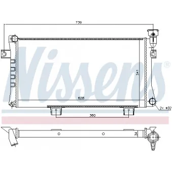 Radiateur, refroidissement du moteur NISSENS