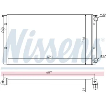 Radiateur, refroidissement du moteur NISSENS 699677