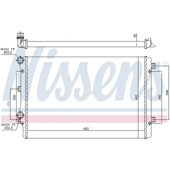 Radiateur, refroidissement du moteur NISSENS 699681