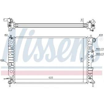 Radiateur, refroidissement du moteur NISSENS 699688