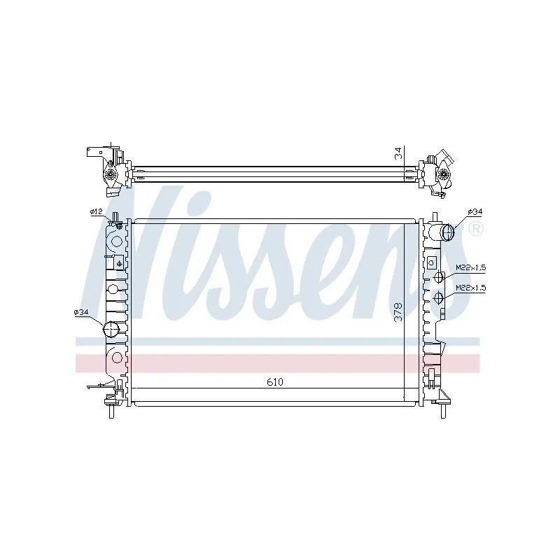 Radiateur, refroidissement du moteur NISSENS 699688