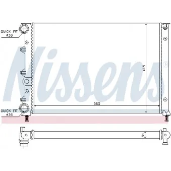 Radiateur, refroidissement du moteur NISSENS 699698