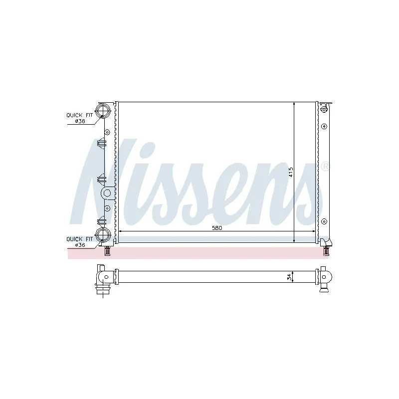 Radiateur, refroidissement du moteur NISSENS 699698