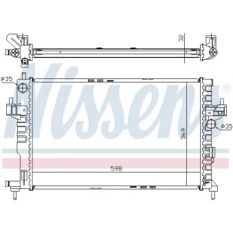 Radiateur, refroidissement du moteur NISSENS 699700