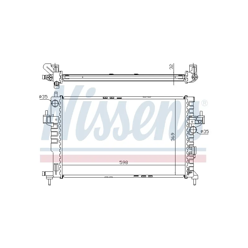 Radiateur, refroidissement du moteur NISSENS 699700