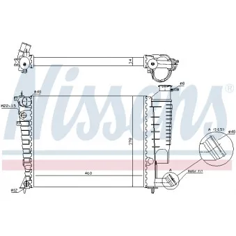 Radiateur, refroidissement du moteur NISSENS 699742