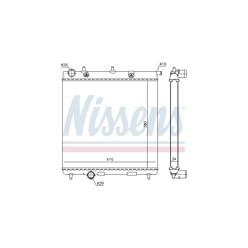 Radiateur, refroidissement du moteur NISSENS 699744