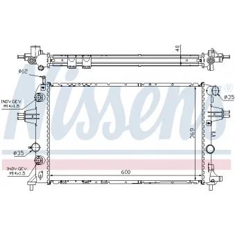 Radiateur, refroidissement du moteur NISSENS 699811