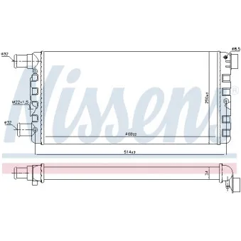 Radiateur, refroidissement du moteur NISSENS 699816