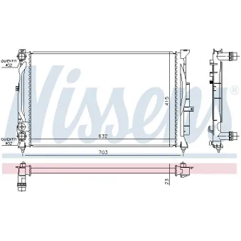 Radiateur, refroidissement du moteur NISSENS 699844