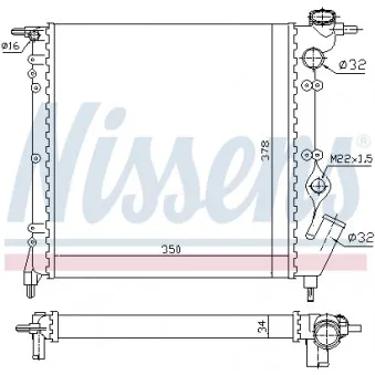 Radiateur, refroidissement du moteur NISSENS
