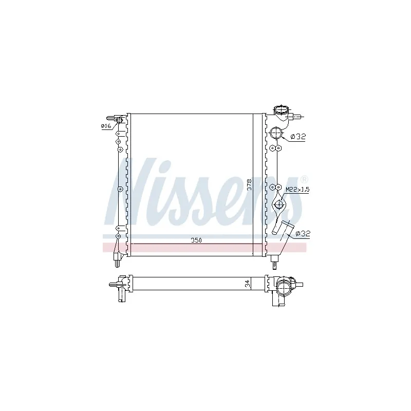 Radiateur, refroidissement du moteur NISSENS 699909