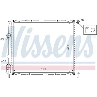 Radiateur, refroidissement du moteur NISSENS
