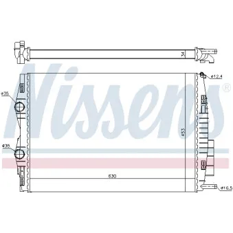 Radiateur, refroidissement du moteur NISSENS 699990