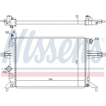 Radiateur, refroidissement du moteur NISSENS 699995