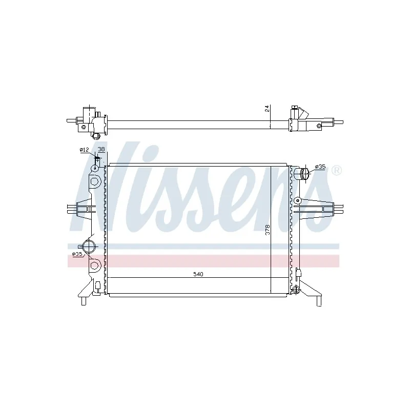 Radiateur, refroidissement du moteur NISSENS 699995