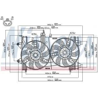 Ventilateur, refroidissement du moteur NISSENS 85053