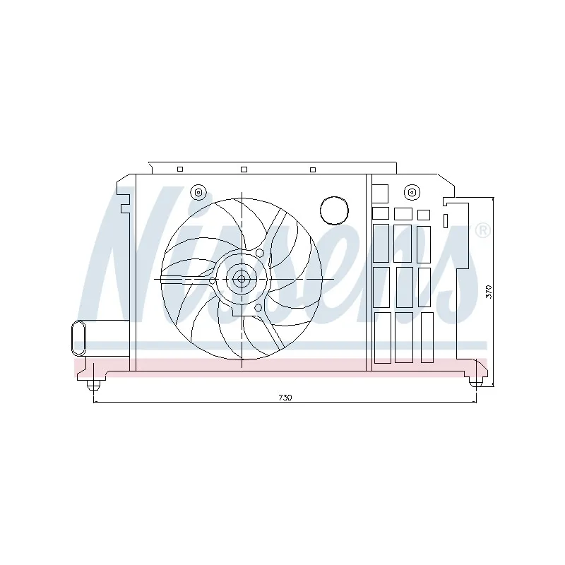 Ventilateur, refroidissement du moteur NISSENS 85058
