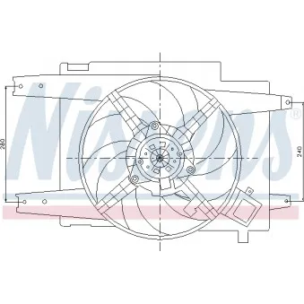 Ventilateur, refroidissement du moteur NISSENS 85064