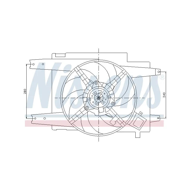 Ventilateur, refroidissement du moteur NISSENS 85064