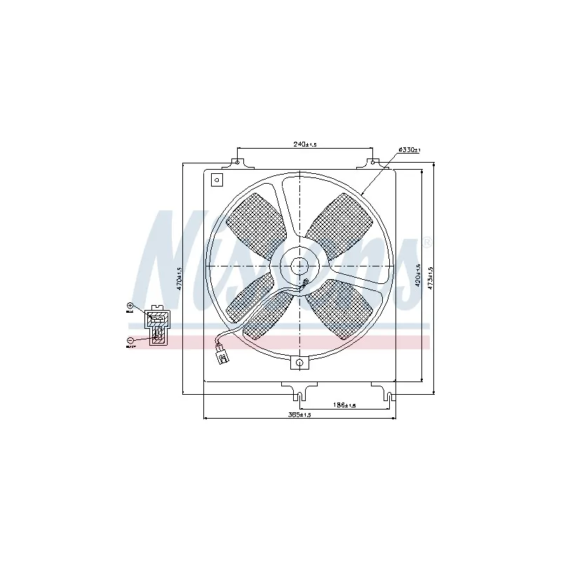 Ventilateur, refroidissement du moteur NISSENS 85069