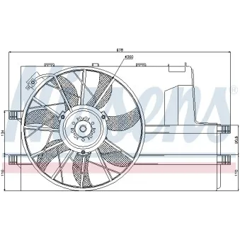 Ventilateur, refroidissement du moteur NISSENS 85078