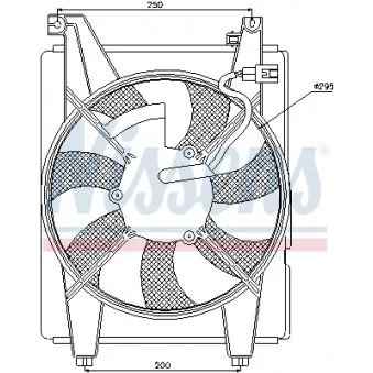 Ventilateur, condenseur de climatisation NISSENS 85088