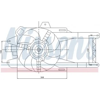 Ventilateur, refroidissement du moteur NISSENS 85117