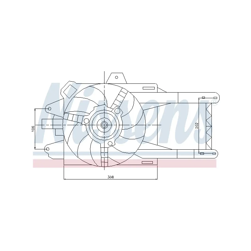 Ventilateur, refroidissement du moteur NISSENS 85117