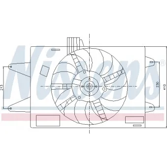 Ventilateur, refroidissement du moteur NISSENS 85129