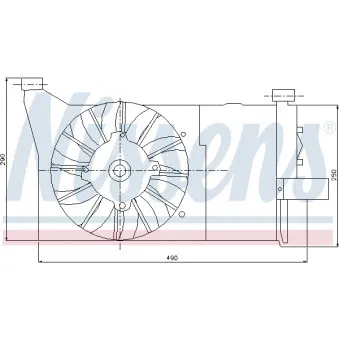 Ventilateur, refroidissement du moteur NISSENS 85132