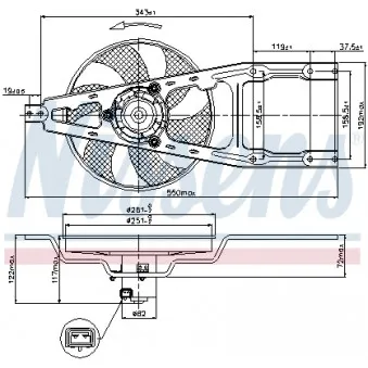 Ventilateur, refroidissement du moteur NISSENS 85135